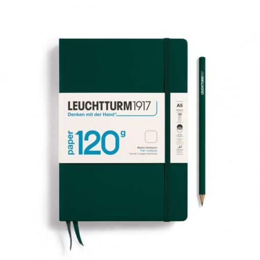 LEUCHTTURM1917 Medium Edition 120g A5 vonalas lapos NOTEBOOK, erdő zöld