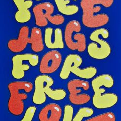 NUUNA Graphic S pontozott lapos jegyzetfüzet - Free Hugs by Jan Paul Müller