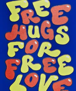 NUUNA Graphic S pontozott lapos jegyzetfüzet - Free Hugs by Jan Paul Müller