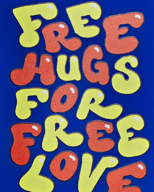 NUUNA Graphic S pontozott lapos jegyzetfüzet - Free Hugs by Jan Paul Müller