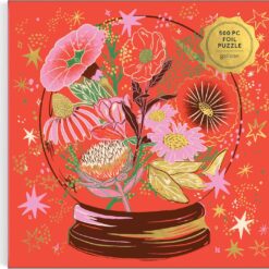 Flower Gazing – Virág gömb 500 darabos aranyfóliás puzzle Galison