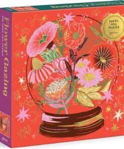 Flower Gazing – Virág gömb 500 darabos aranyfóliás puzzle Galison