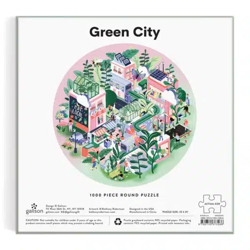 Green City 1000 db-os kerek puzzle Galison