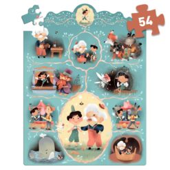 Djeco - Játékok Mese puzzle - Pinokkió, 54 db-os - Pinocchio