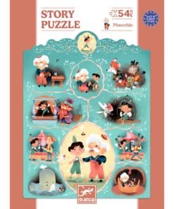 Djeco - Játékok Mese puzzle - Pinokkió, 54 db-os - Pinocchio