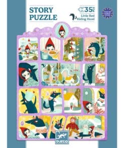 Djeco - Játékok Mese puzzle - Piroska és a farkas, 35 db-os - Little Red Riding Hood