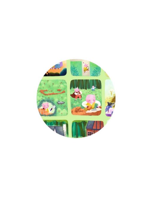 Djeco - Játékok Mese puzzle - A három kismalac, 35 db-os - The Three Little Pigs