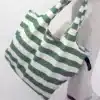 Notabag bevásárlótáska Tote - Olive Stripes