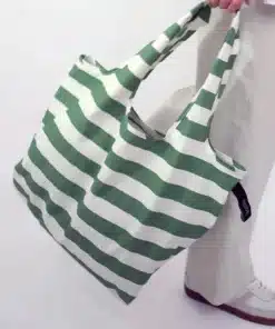 Notabag bevásárlótáska Tote - Olive Stripes