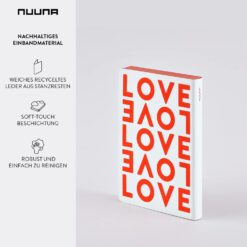 NUUNA Graphic S pontozott lapos jegyzetfüzet - Love
