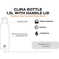 24BOTTLES Clima 1.5l rozsdamentes acél termosz, Tuxedo Black