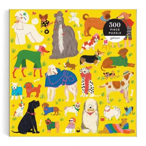 galison Fashionable Dogs 500 Piece Puzzle