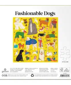 galison Fashionable Dogs 500 Piece Puzzle