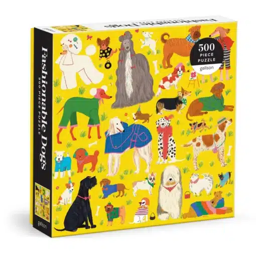 galison Fashionable Dogs 500 Piece Puzzle