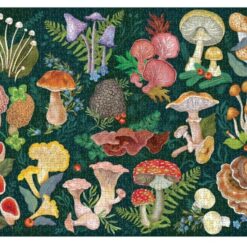 Gombák világa puzzle kirakva – színes gombafajok illusztrációja 1000 darabos kirakóson