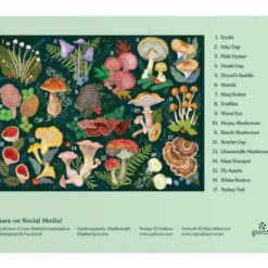 Galison Gombák világa puzzle doboz – 1000 db fenntartható kirakós gombás illusztrációval