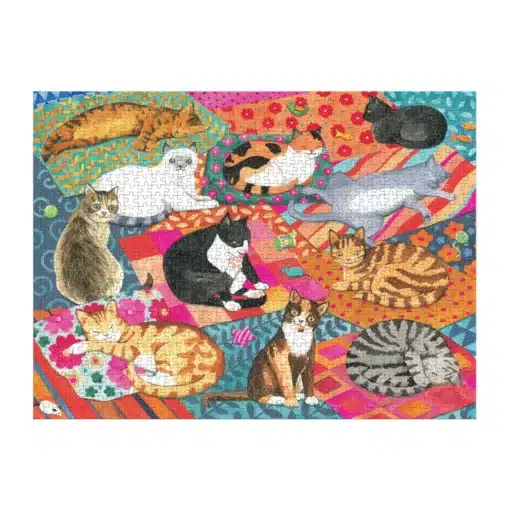 pihenő macskák Lounging Cats 1000 Piece Puzzle Galison,