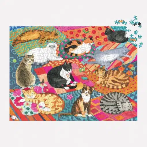 pihenő macskák Lounging Cats 1000 Piece Puzzle Galison,