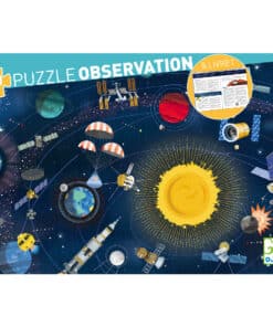 Djeco Megfigyeltető puzzle - A világűr, 200 db-os - The space + booklet