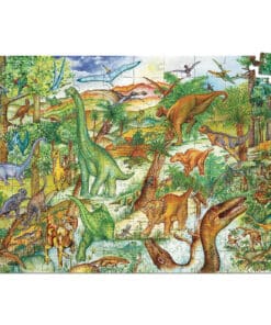 Djeco Megfigyeltető puzzle - Dinoszauruszok, 100 db-os - Dinosaurs + booklet