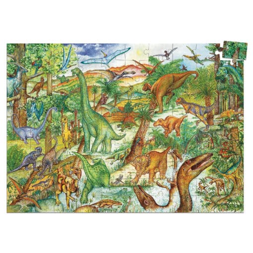 Djeco Megfigyeltető puzzle - Dinoszauruszok, 100 db-os - Dinosaurs + booklet