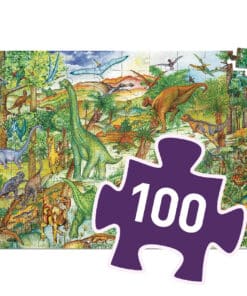 Djeco Megfigyeltető puzzle - Dinoszauruszok, 100 db-os - Dinosaurs + booklet