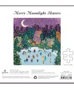 Joy Laforme – Merry Moonlight Skaters 500 darabos karácsonyi puzzle Galison