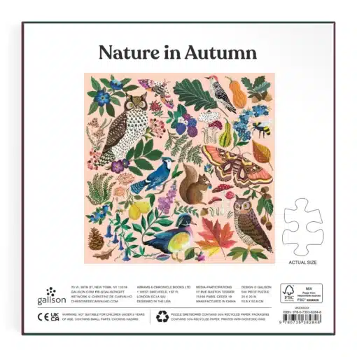 Galison Nature in Autumn puzzle doboza – őszi kirakós természetkedvelőkne