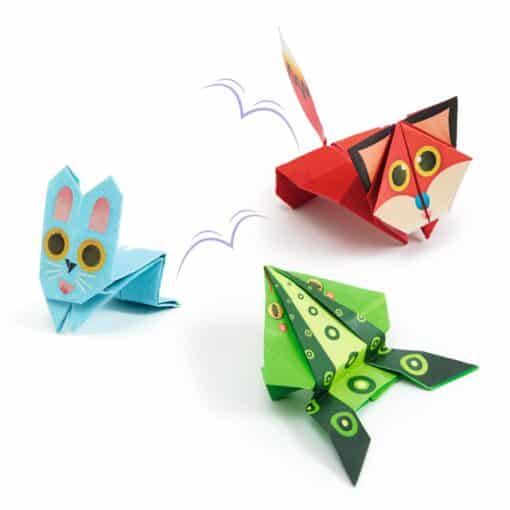 Djeco: Design by Origami - Ugró állatok - Jumping animals