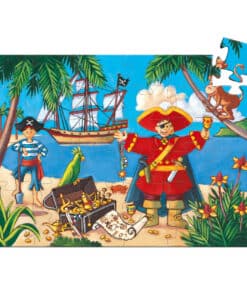 Djeco Formadobozos puzzle - Kalózok kincse, 36 db-os - The pirate and his treasure