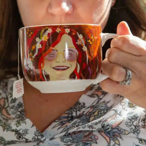 nagy méretű porcelán bögre Janis Joplin