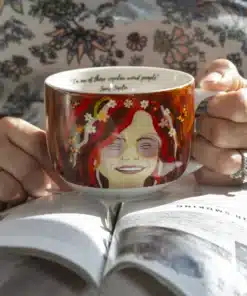 nagy méretű porcelán bögre Janis Joplin