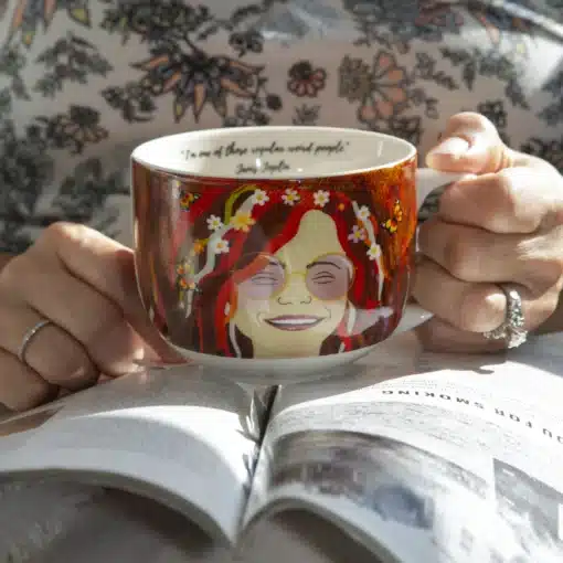 nagy méretű porcelán bögre Janis Joplin