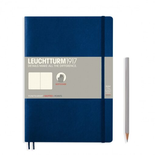 LEUCHTTURM1917 Composition B5 pontozott lapos SOFTCOVER notebook, navy