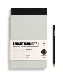 LEUCHTTURM1917 A5 pontozott lapos JOTTBOOK, 2 db, light grey és black