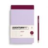 LEUCHTTURM1917 A5 pontozott lapos JOTTBOOK, 2 db, lilac és port red