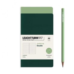 LEUCHTTURM1917 A6 pontozott lapos JOTTBOOK, 2 db, sage és forest green