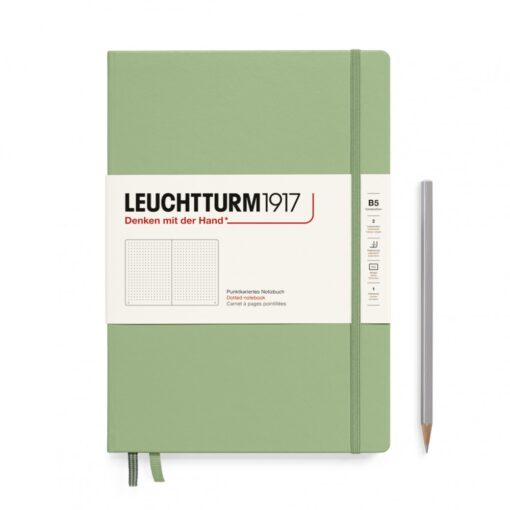 LEUCHTTURM1917 Composition B5 pontozott lapos NOTEBOOK, kemény borító, zsálya