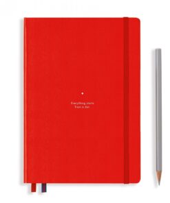 LEUCHTTURM1917 Bauhaus edition - A5 Medium pontozott lapos, red