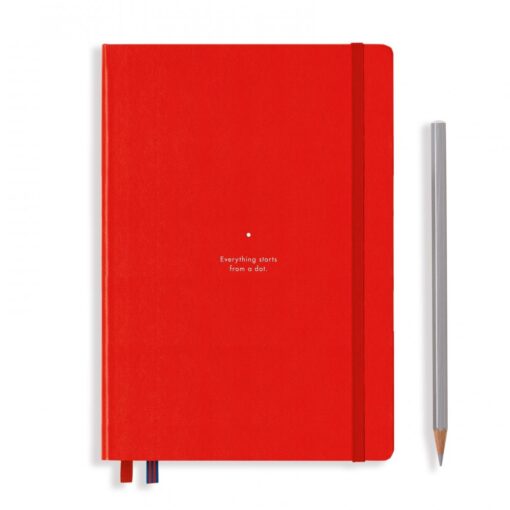 LEUCHTTURM1917 Bauhaus edition - A5 Medium pontozott lapos, red