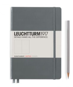 LEUCHTTURM1917 Medium A5 pontozott lapos NOTEBOOK, anthracite