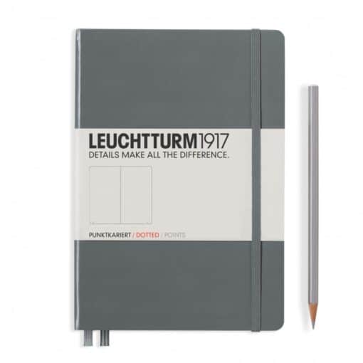 LEUCHTTURM1917 Medium A5 pontozott lapos NOTEBOOK, anthracite