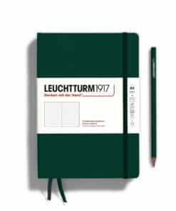 LEUCHTTURM1917 Medium A5 pontozott lapos NOTEBOOK, forest green