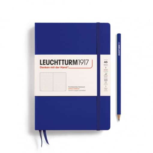 LEUCHTTURM1917 Medium A5 pontozott lapos NOTEBOOK, ink