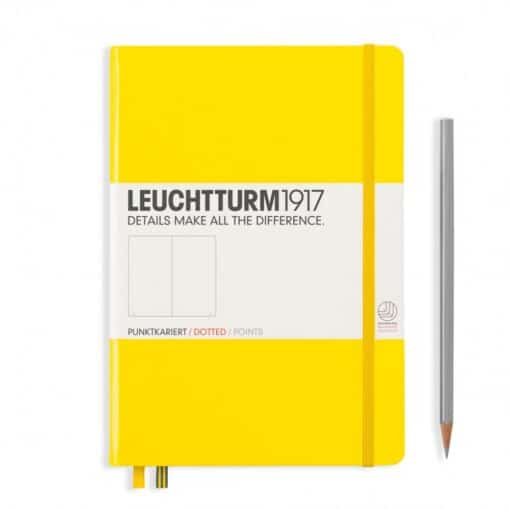 LEUCHTTURM1917 Medium A5 pontozott lapos NOTEBOOK, lemon