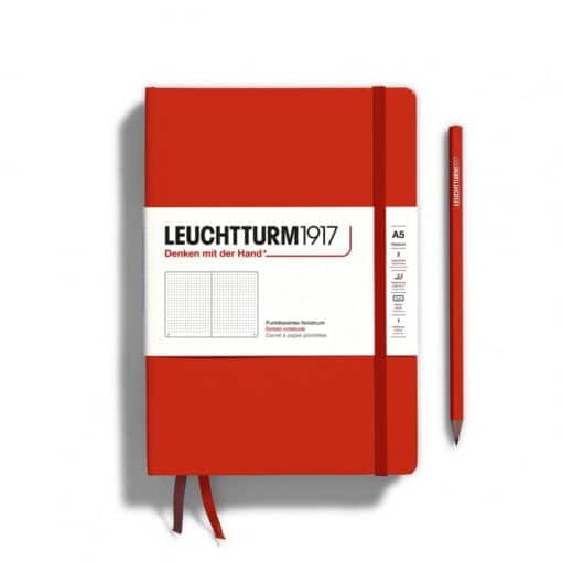 LEUCHTTURM1917 Medium A5 pontozott lapos NOTEBOOK, fox red