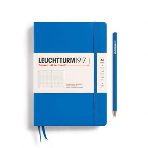 LEUCHTTURM1917 Medium A5 pontozott lapos NOTEBOOK, sky