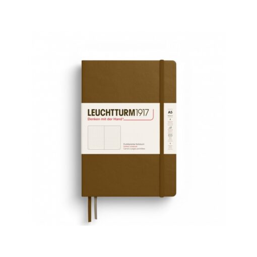 LEUCHTTURM1917 Medium A5 pontozott lapos NOTEBOOK, spice brown