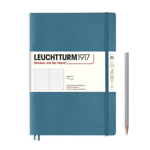 LEUCHTTURM1917 Composition B5 pontozott lapos SOFTCOVER notebook, kőkék