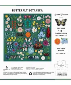 Galison – Butterfly Botanica 500 darabos puzzle FORMÁZOTT DARABOKKAL